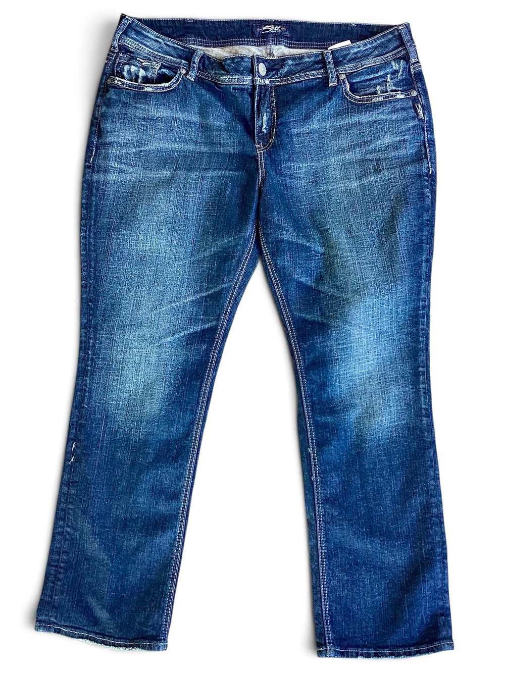 SILVER JEANS Elyse Straight Jeans Sz 16 L29 Stretchy
